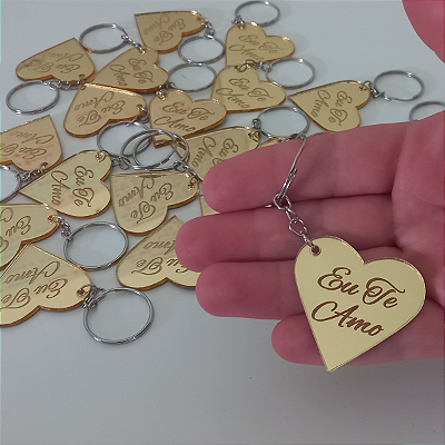 Chaveiro Coração "Eu Te Amo" – Presente Perfeito para o Dia dos Namorados