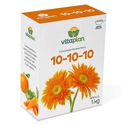 Adubo Fertilizante Com Nitrogênio, Fósforo e Potássio 10-10-10 1 Kg - Nutriplan