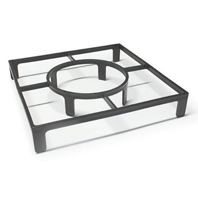 Suporte De Vaso De Chão Para Cultivo de Plantas E Flores 24cm Plástico Preto