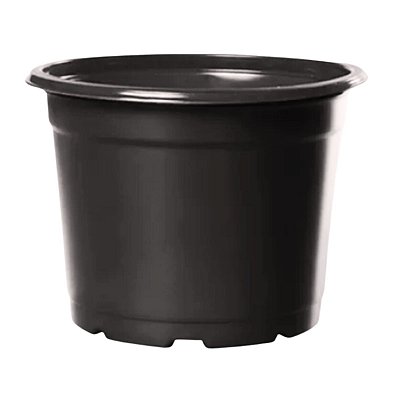 Vaso Pote de Muda Grande 1,16 Litros Redondo 15 Preto De Plástico  Nutriplan