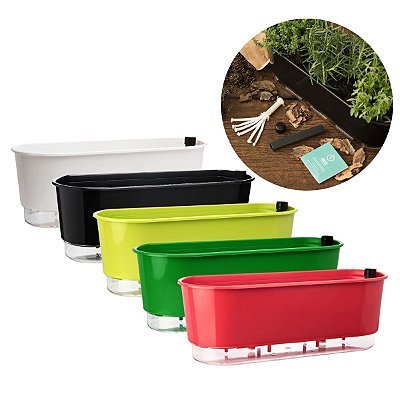 Jardineira Auto Irrigável 5 Litros Grande 40x15cm - Vaso Raiz