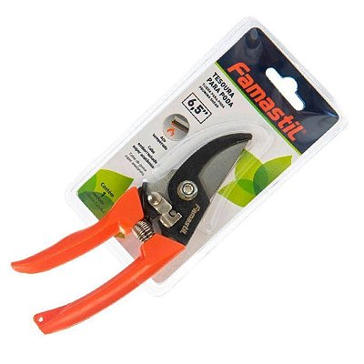 Tesoura Para Poda e Jardinagem 16,5cm De Aço Temperado - Famastil