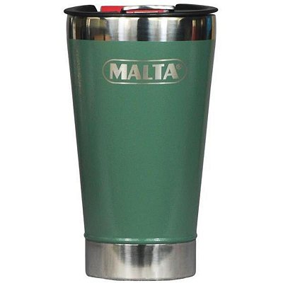 Copo Térmico Malta Parede Dupla C/ Tampa 473ml Verde
