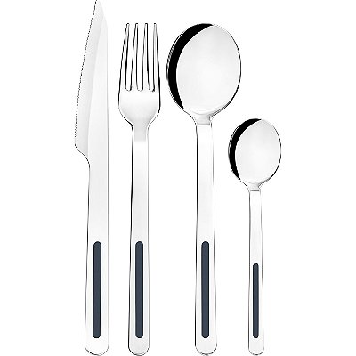 Faqueiro Tramontina Aço Inox Vik P/ Churrasco 24 Pç Ônix