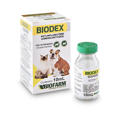 Biodex anti-inflamatório injetável 10ml - Antiinflamatório para cachorro e gato