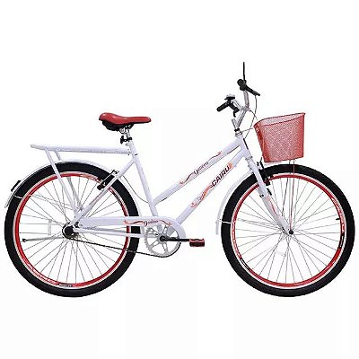 BICICLETA CAIRU GENOVA 26 Cor:Branco/Vermelho