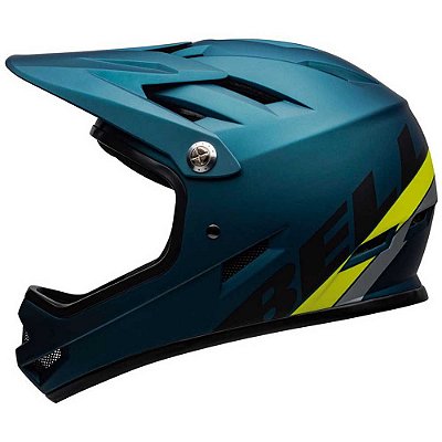 CAPACETE BELL SANCTION AZUL/AMARELO TAMANHO M(55-59)