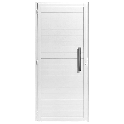 Porta Lambril Fechada - C/Puxador - Alumínio Branco Duplo