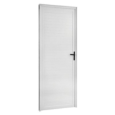 Porta Lambril Fechada Com Maçaneta - Alumínio Branco
