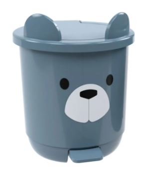 Lixeira Urso Bear Azul - Plasutil
