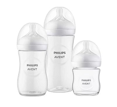 Kit Triplo Mamadeira Philips Avent Pétala Ritmo Individual  125ML,  260ML e 330ML - 3 Unidades