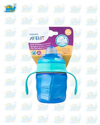 Copo de Transição Philips Avent Easy Sip 6M+ Azul 200ml - 1 Unidade
