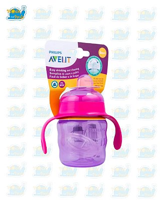 Copo de Transição Philips Avent Easy Sip 6M+ Rosa 200ml - 1 Unidade