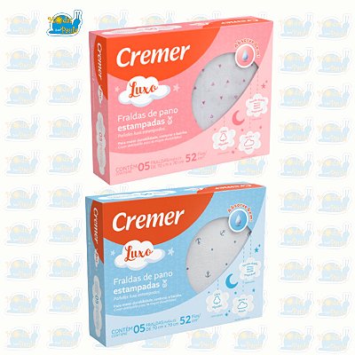 Cremer Fralda Luxo Estampa Pc Com 5 Unidades