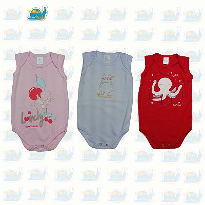 Kit Body Regata Feminino – Bicho Molhado 3 unidades
