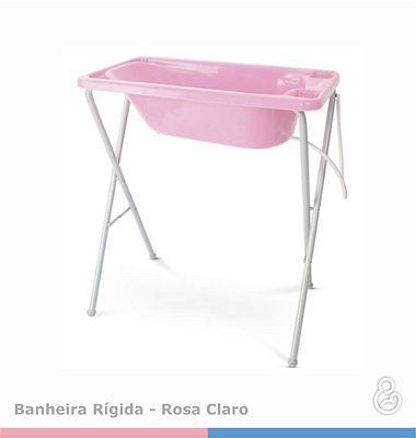 Banheira Rigida Rosa / Suporte - Galzerano