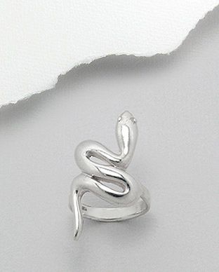 anel de prata serpente