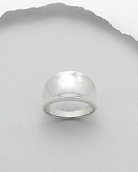 anel de prata largo liso