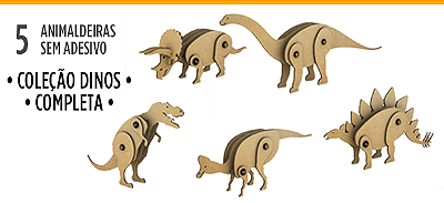 COMBO 5pçs - Animaldeiras Dinossauros sem Adesivo