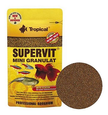 Ração Tropical Supervit Mini Granulat 10g Para Peixes Ornamentais