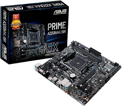 PLACA MÃE AMD ASUS PRIME A320M-K/BR DDR4 AM4