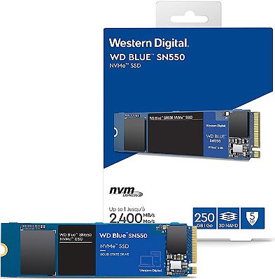 SSD 250GB NVME WD BLUE SN550 M.2 2280 WDS250G2B0C