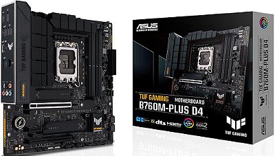 PLACA MÃE INTEL ASUS B760M-PLUS D4 TUF GAMING DDR4 LGA1700