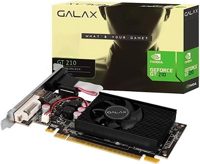 PLACA DE VÍDEO GEFORCE 210 1GB DDR3 64BITS GALAX