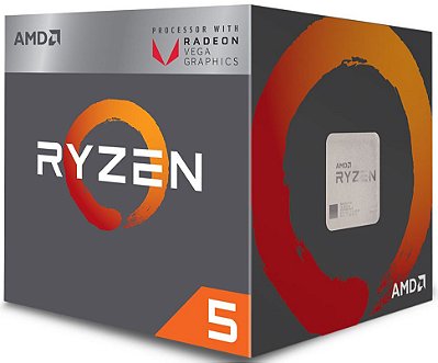 PROCESSADOR AMD RYZEN 5 2400G 3.6GHZ 6MB CACHE VEGA GRAPHICS AM4