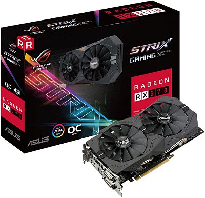 PLACA DE VÍDEO ASUS ROG STRIX AMD RADEON RX 570 4GB DDR5