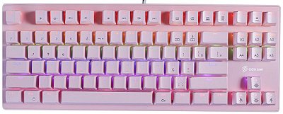 TECLADO MECÂNICO OEX WOLF RAINBOW SWITCH BROWN TC605