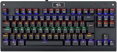 TECLADO MECÂNICO REDRAGON DARK AVENGER RAINBOW SWITCH BROWN K568R