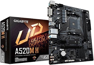 PLACA MÃE AMD GIGABYTE A520M H DDR4 AM4
