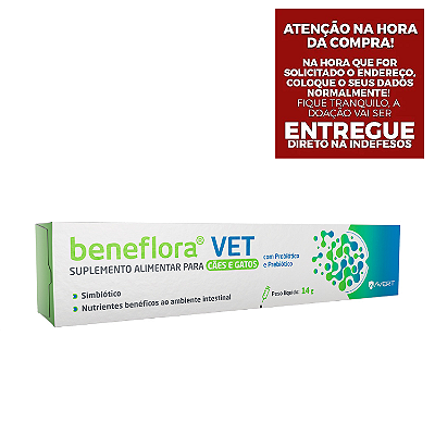 Suplemento Alimentar Avert Beneflora Vet para Cães e Gatos 14g