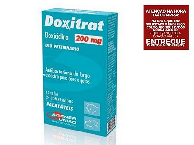 Doxitrat Agener União 200mg 24 Comprimidos