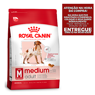 Ração Seca Royal Canin Medium Adult para Cães Adultos de Porte Médio 12kg