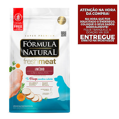Ração Fórmula Natural para Cães Adultos de Médio Porte 2,5kg