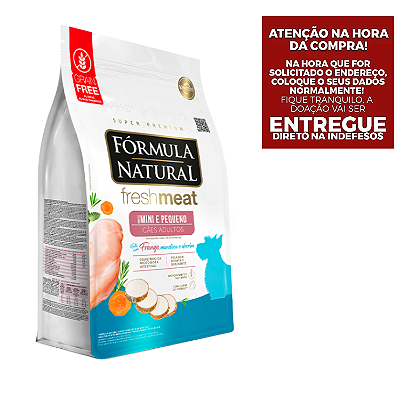 Ração Fórmula Natural para Cães Adultos de Pequeno Porte 2,5kg