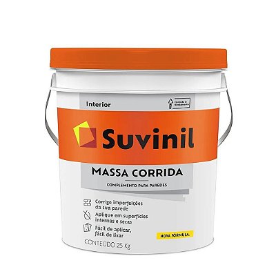 Massa Corrida Suvinil PVA Balde 25 kg ( Máximo 10 baldes por compra )