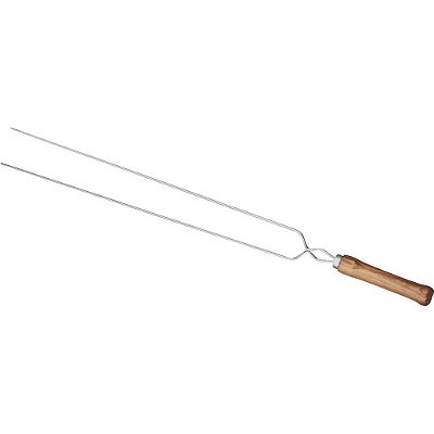 Espeto Duplo Para Churrasco 55cm Mor