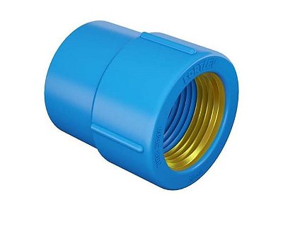 Luva Soldável com Bucha de Latão Azul PVC 25mm X 1/2 Fortlev