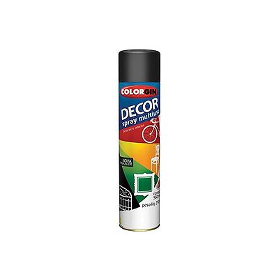 Colorgin - Spray Decor Preto Fosco 360ML 871