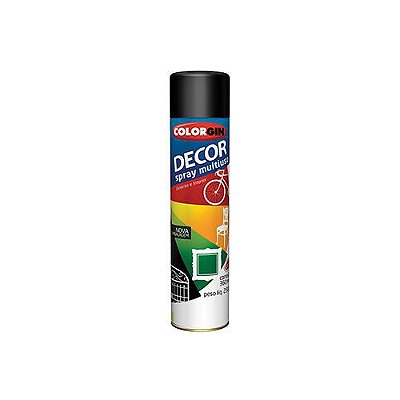 Colorgin - Spray Decor Preto Brilho 360ML 870