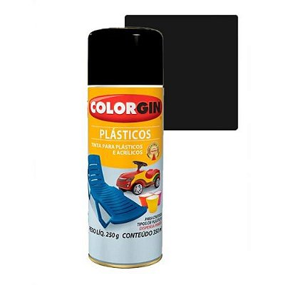 Colorgin - Spray Plástico Preto Fosco 350ML 1511