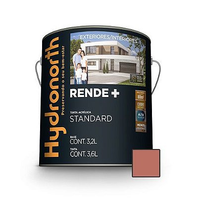 Hydronorth - Tinta Acr Stand Rende+ 3,6L Terra Roxa
