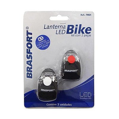 BRASFORT - Kit Lanterna Bike Led 2 Peças