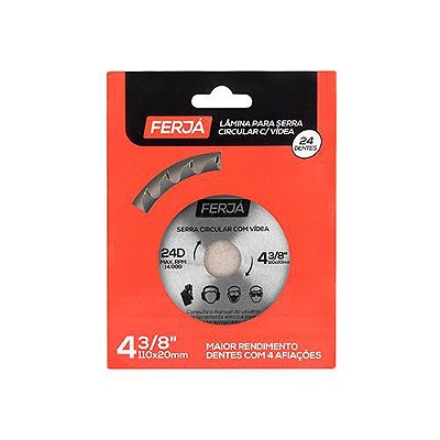 Disco Serra Circular 4x3x8 111mm 24 Dentes