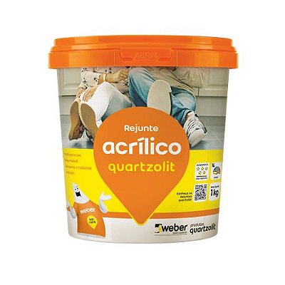 Quartzolit - Rejunte Acrilico Cinza Outono Pote 1Kg