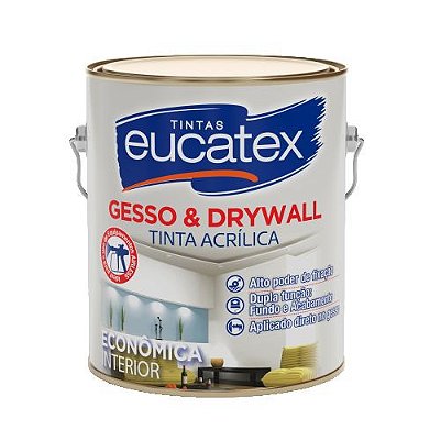 Eucatex - Tinta Acr Econ GESSO/Drywall 3,6L Br