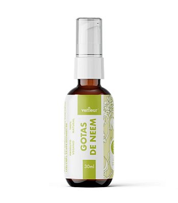 Repelente Natural para Cachorro Gotas Óleo de Neem Andiroba 30ml Vetfleur